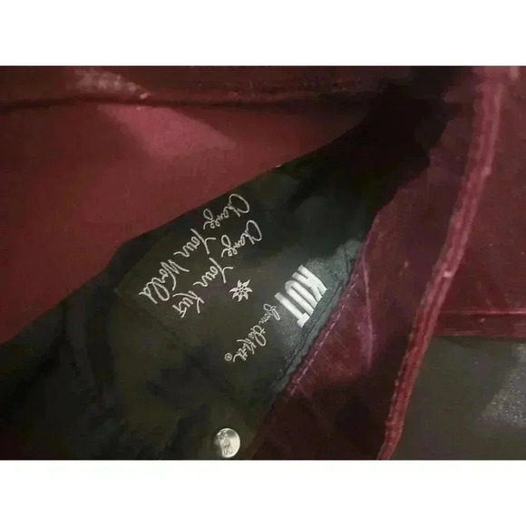 Kut From The Kloth Wine Red Corduroy Skinny Pants 5 Pocket Size 6 - Picture 5 of 5